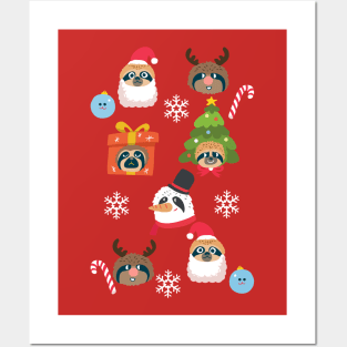 Xmas and Sloths Posters and Art